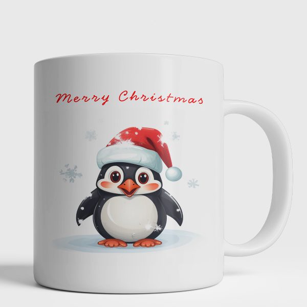 Christmas Penguin (custom text) - 15oz Mug | Mug006